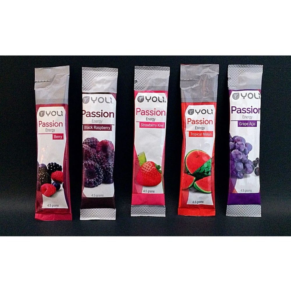 🍓YOLI PASSION Energy Drink Sampler 50 Packets 🍓